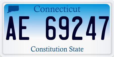 CT license plate AE69247