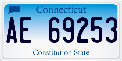 CT license plate AE69253