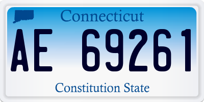 CT license plate AE69261