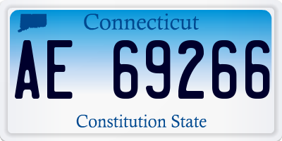 CT license plate AE69266
