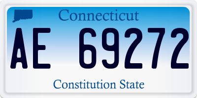 CT license plate AE69272