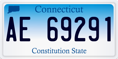 CT license plate AE69291