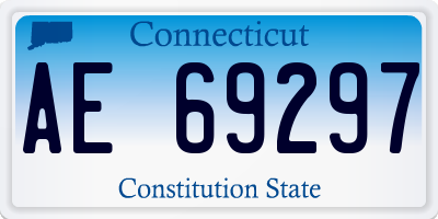 CT license plate AE69297
