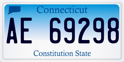 CT license plate AE69298