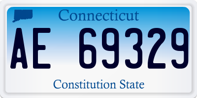 CT license plate AE69329