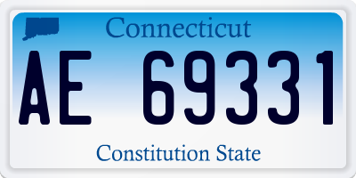 CT license plate AE69331