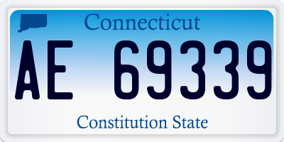 CT license plate AE69339