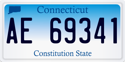 CT license plate AE69341