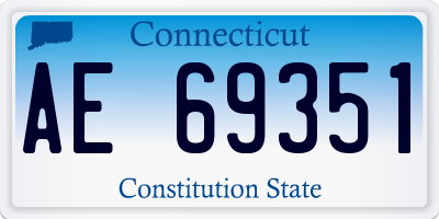 CT license plate AE69351