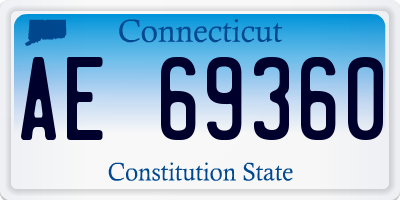 CT license plate AE69360