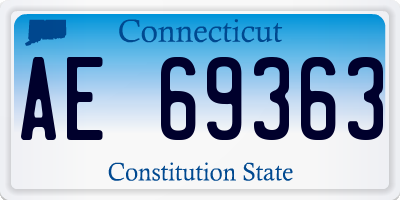 CT license plate AE69363