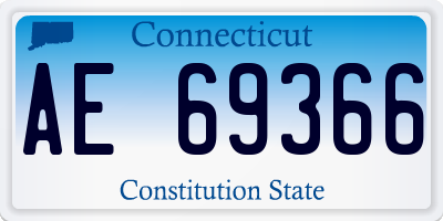 CT license plate AE69366
