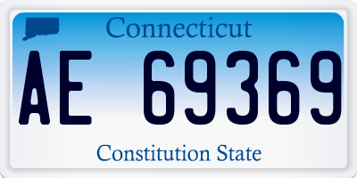 CT license plate AE69369