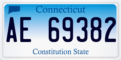 CT license plate AE69382