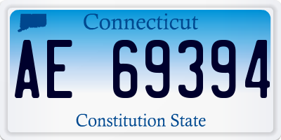 CT license plate AE69394