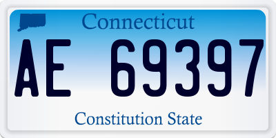 CT license plate AE69397