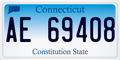 CT license plate AE69408