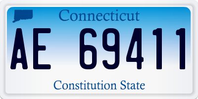 CT license plate AE69411