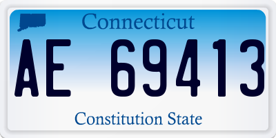 CT license plate AE69413
