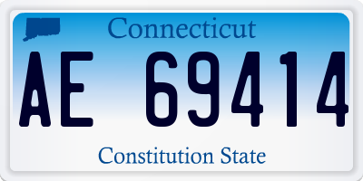CT license plate AE69414