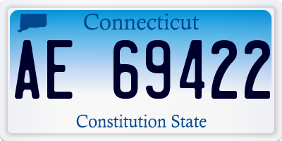 CT license plate AE69422