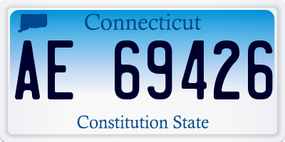 CT license plate AE69426