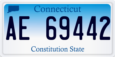 CT license plate AE69442