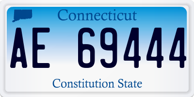 CT license plate AE69444
