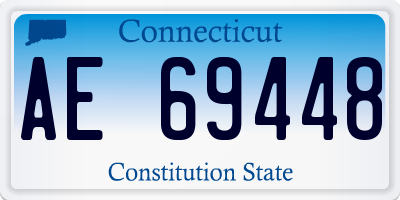 CT license plate AE69448