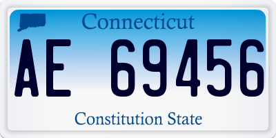 CT license plate AE69456