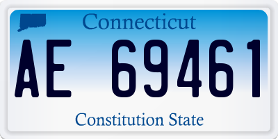 CT license plate AE69461