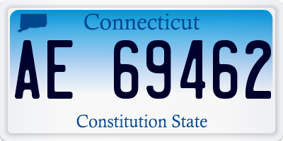 CT license plate AE69462