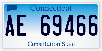 CT license plate AE69466