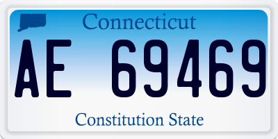 CT license plate AE69469