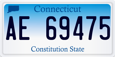 CT license plate AE69475