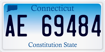 CT license plate AE69484