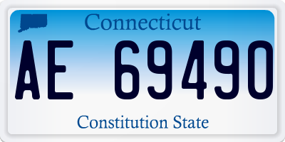 CT license plate AE69490
