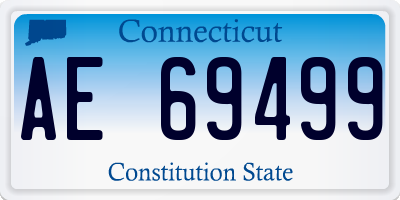 CT license plate AE69499