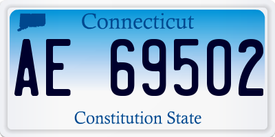 CT license plate AE69502