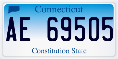 CT license plate AE69505