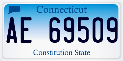 CT license plate AE69509