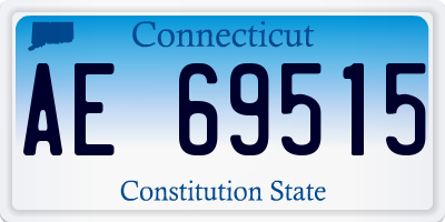 CT license plate AE69515