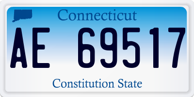CT license plate AE69517