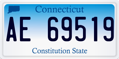 CT license plate AE69519