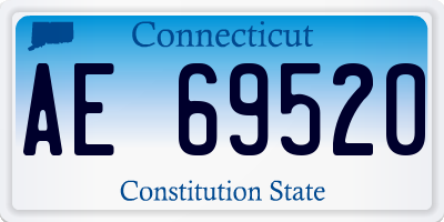 CT license plate AE69520