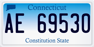 CT license plate AE69530