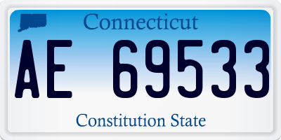 CT license plate AE69533