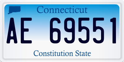 CT license plate AE69551