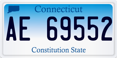 CT license plate AE69552