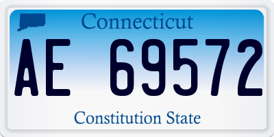 CT license plate AE69572